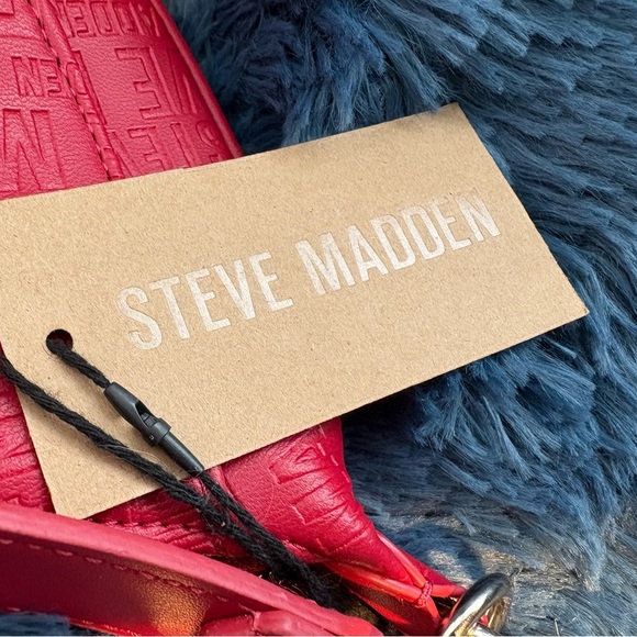 Steve Madden Vibrant Red Shoulder Bag with Silver Accents - Picture 9 of 12